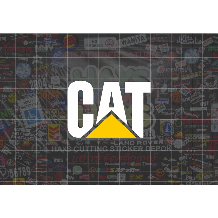 Cutting Sticker CAT Ukuran 8 Cm Untuk Motor Mobil