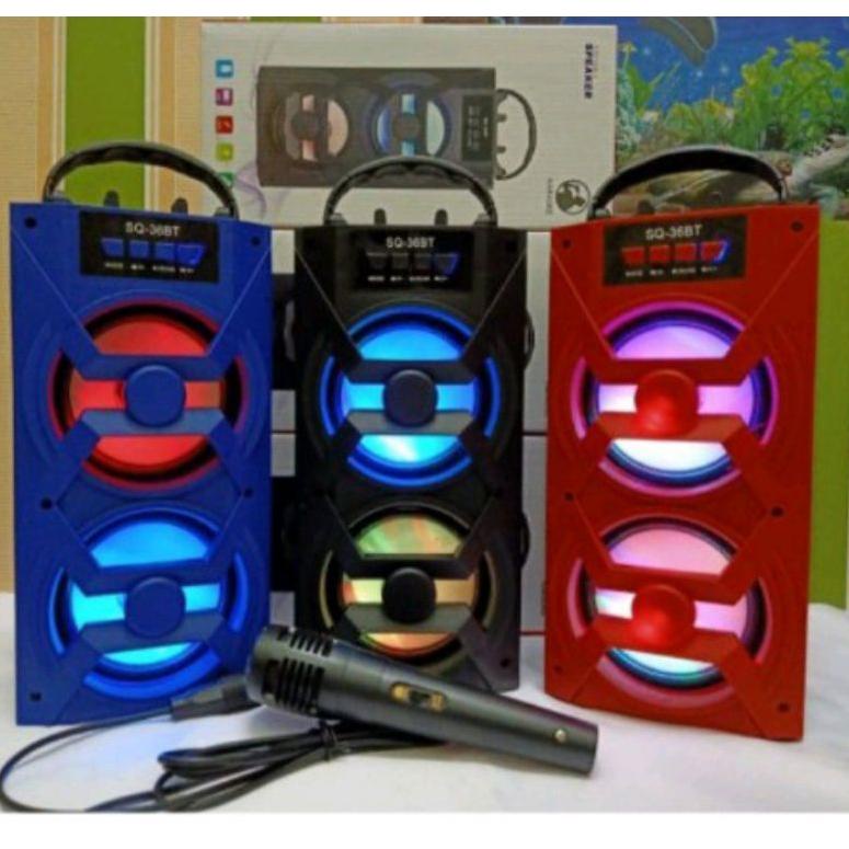 SPIKER AKTIF BLUETOOTH KARAOKE SALON AKTIF ACTIVE PORTABEL SPEAKER BLUETOOTH KARAOKE GRATIS MIC MUSI