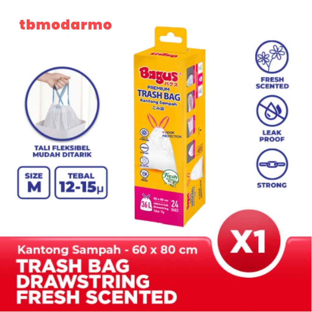 Bagus Premium Scented Trashbag M Isi 24 Pcs 60X80cm W-22590