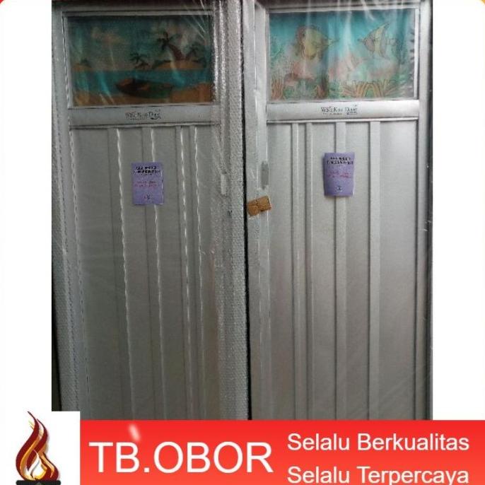 PINTU KAMAR MANDI GALVALUM ECO KACA MOTIF GAMBAR LUKIS PANORAMA VIEW SDF8979UJ