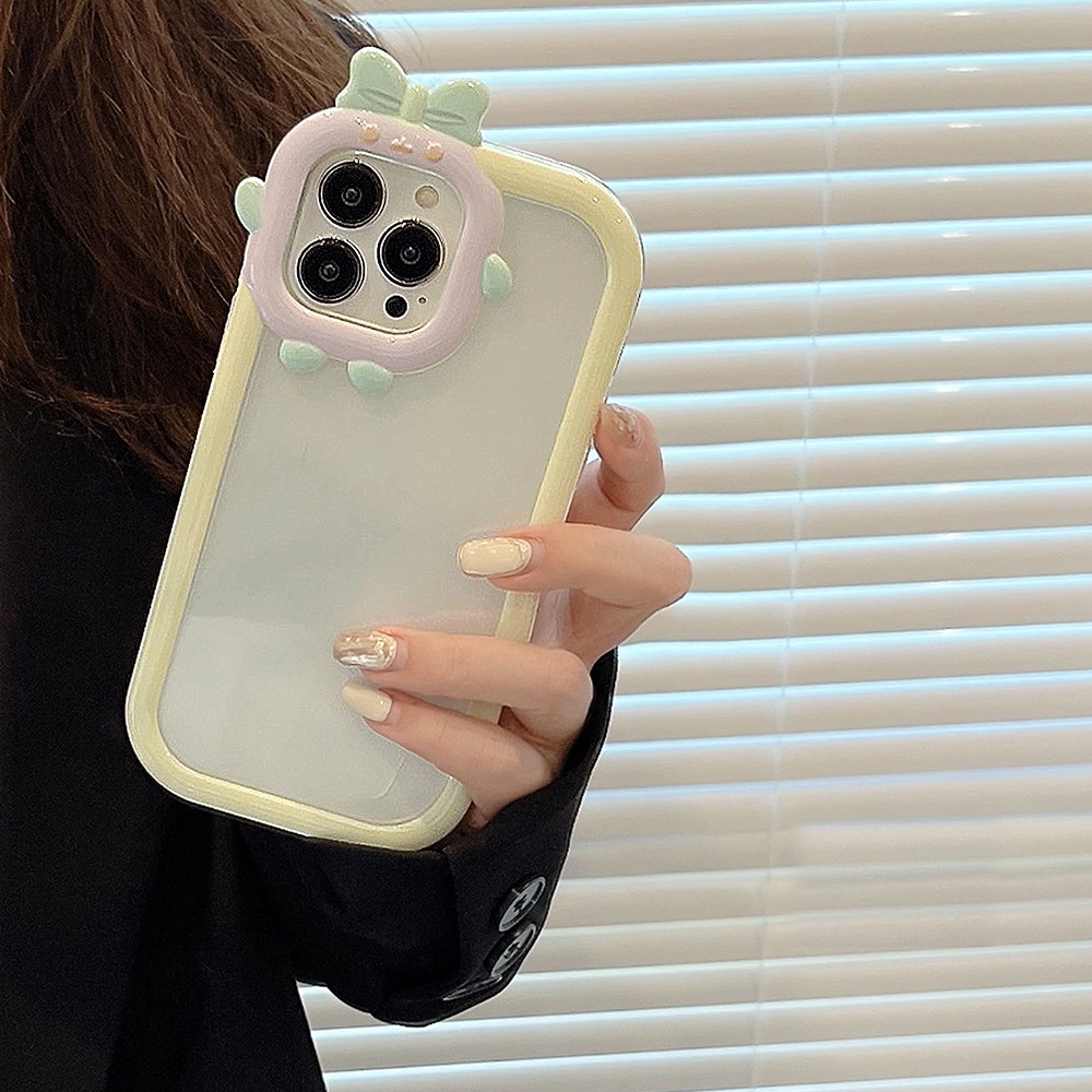 2 IN 1 Case Pelindung Transparan Motif Kartun Monster Kamera 3D Untuk Iphone 14 11 13 PRO MAX