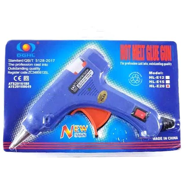

★★★ jUM Lem Tembak ASLI Merk DGHL (TERBAIK) 20W HL - E20 Hot Melt Glue Gun Lilin ✶ →