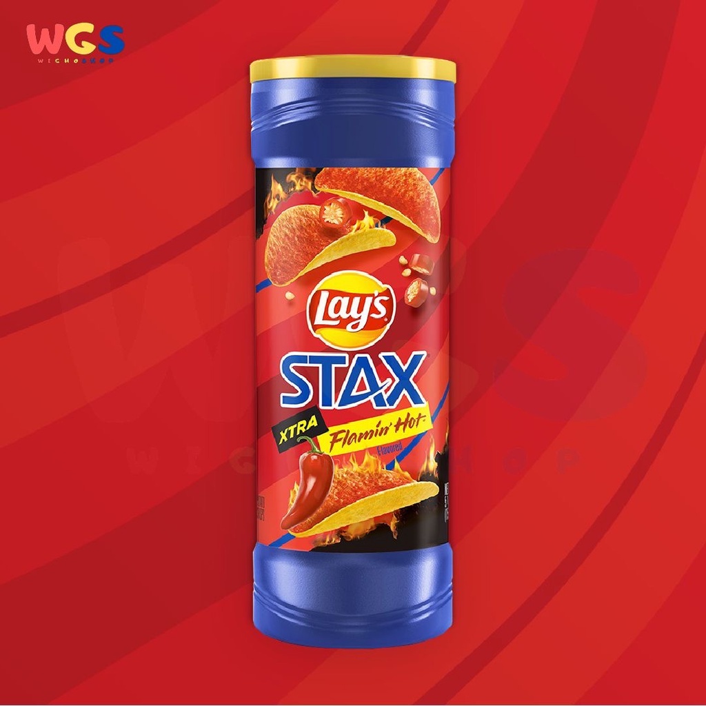 Jual Lays Lays Stax Xtra Flamin Hot Flavored Potato Chips Crips 5 5oz