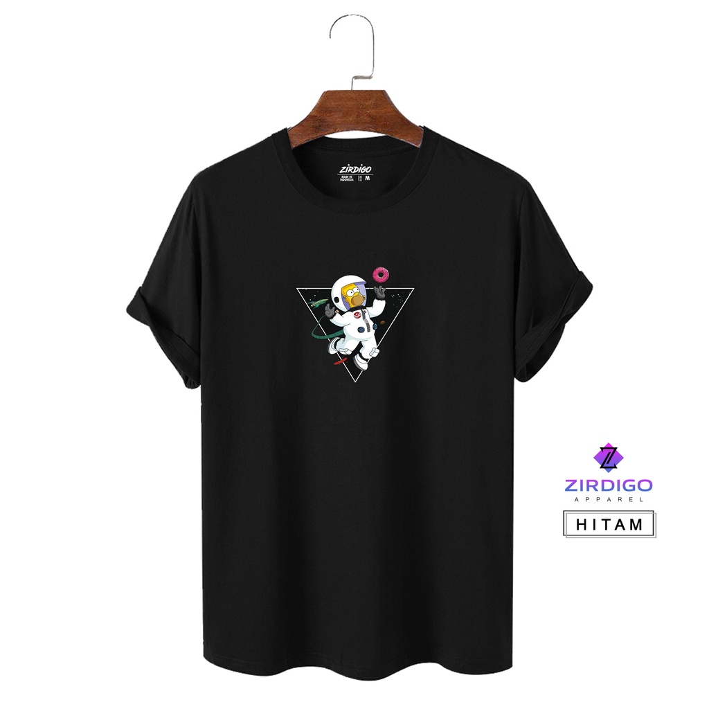 COD Baju Kaos Distro Astronot Vs Donat Lengan Pendek Premium Quality Printing Kaos Murah Kaos Gambar Terlaris