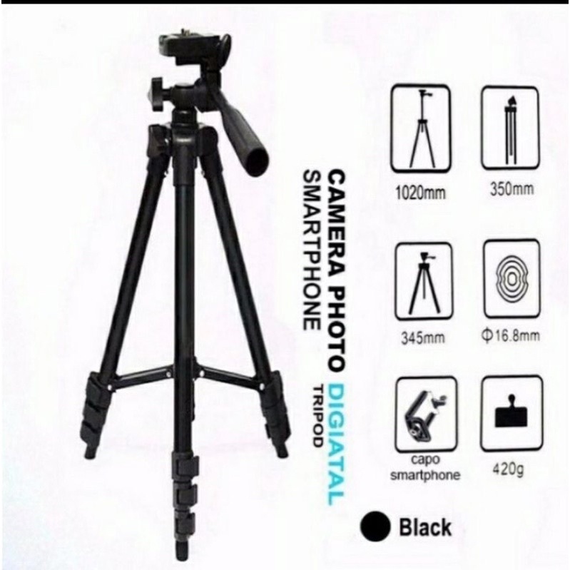 Tripod Camera Tripod Hp 100cm + Holder U TRIPOD 3120 1METER HITAM