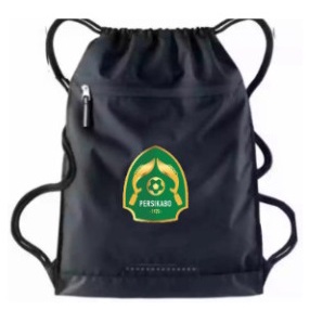 Tas Serut pria string bag polos selempang olahraga bahan Taslan waterproof | Tas Pria Ransel Serut Persikabo BogorFC