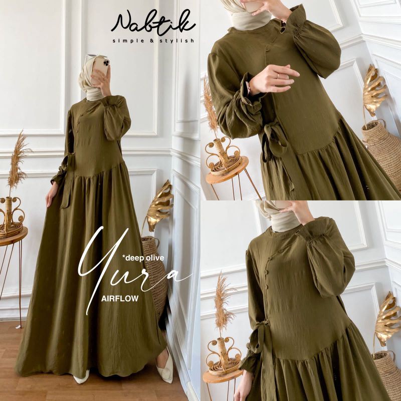 Gamis wanita Yura original nabtik/terlaris