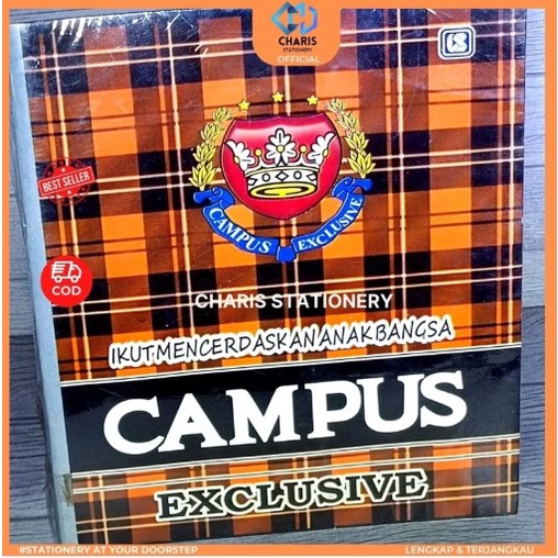 

CHARIS STATIONERY - Buku Tulis Campus EXCLUSIVE Isi 58 Lembar (10 Buku/Pak)