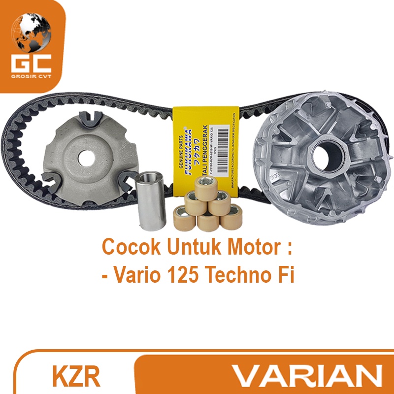 Paket Kirian Rumah Roller Vanbelt KIT Roller Honda Vario Techno Fi 125 KZR Fukukawa