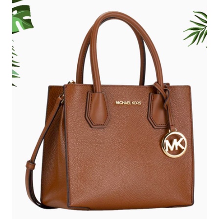 Tas Wanita Michael Kors MK Mercer medium messenger Brown