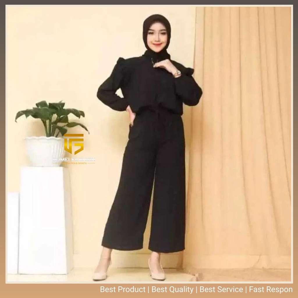 RUBY CRINKLE/SETELAN KULOT CRINKLE/ONE SET TERBARU