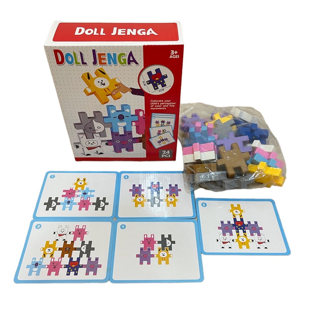 Mainan Anak DOLL JENGA Mainan Edukasi Balok Susun Anak Puzzle Anak