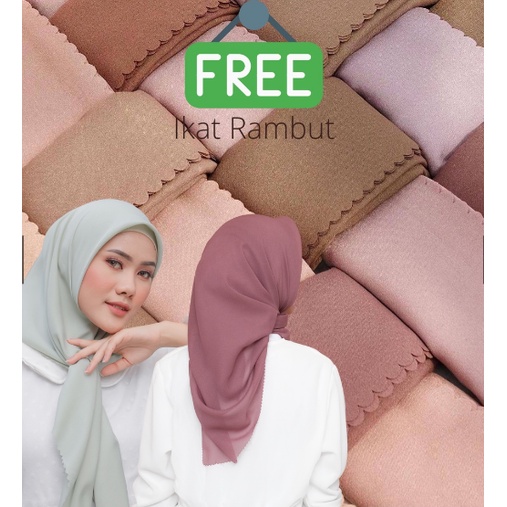 Hijab Segiempat Bella Square Lasercut Kerudung Segi Empat Premium 115x115 Kerudung Pollycotton Premium 50+ Warna