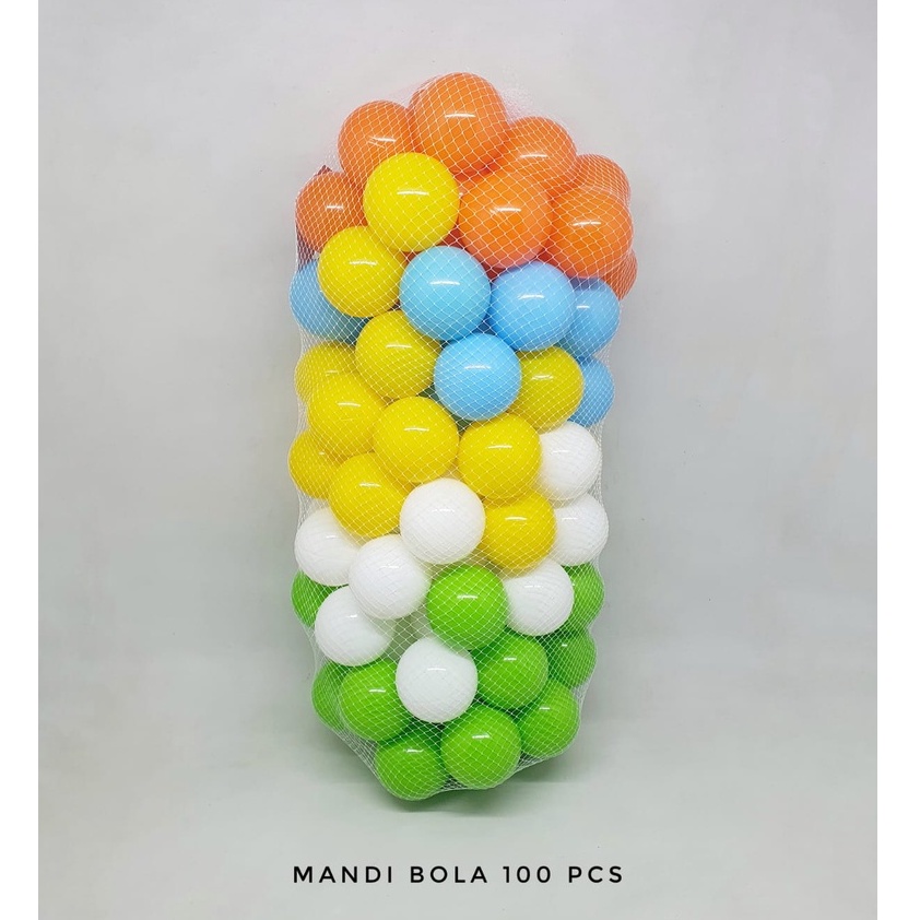 Mainan Anak Bola Plastik Mandi Bola Bahan Plastik Warna Warni CERAH isi 100pcs SNI