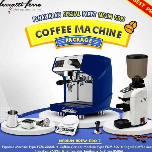 Jual Best Seller Paket Mesin Kopi Espresso Medium Brew Pro Sofia Mega