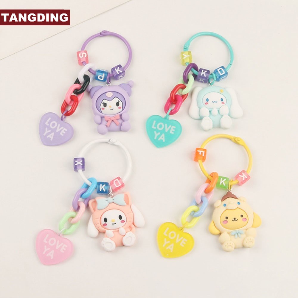 【COD Tangding】Gantungan Kunci Bentuk Boneka Kartun Kelinci Telinga Besar Bahan Akrilik