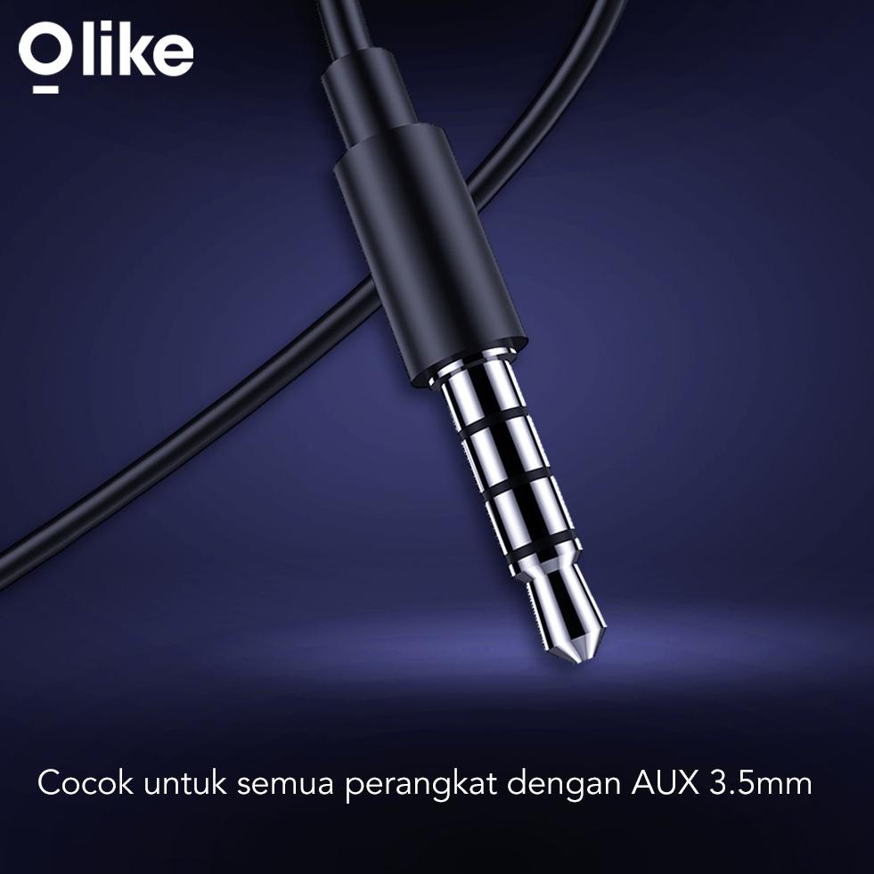 Olike Wired Earphone Headset In Ear HD Audio Headphone Handsfree Garansi Resmi 12 Bulan OASE DE-W3 ▫