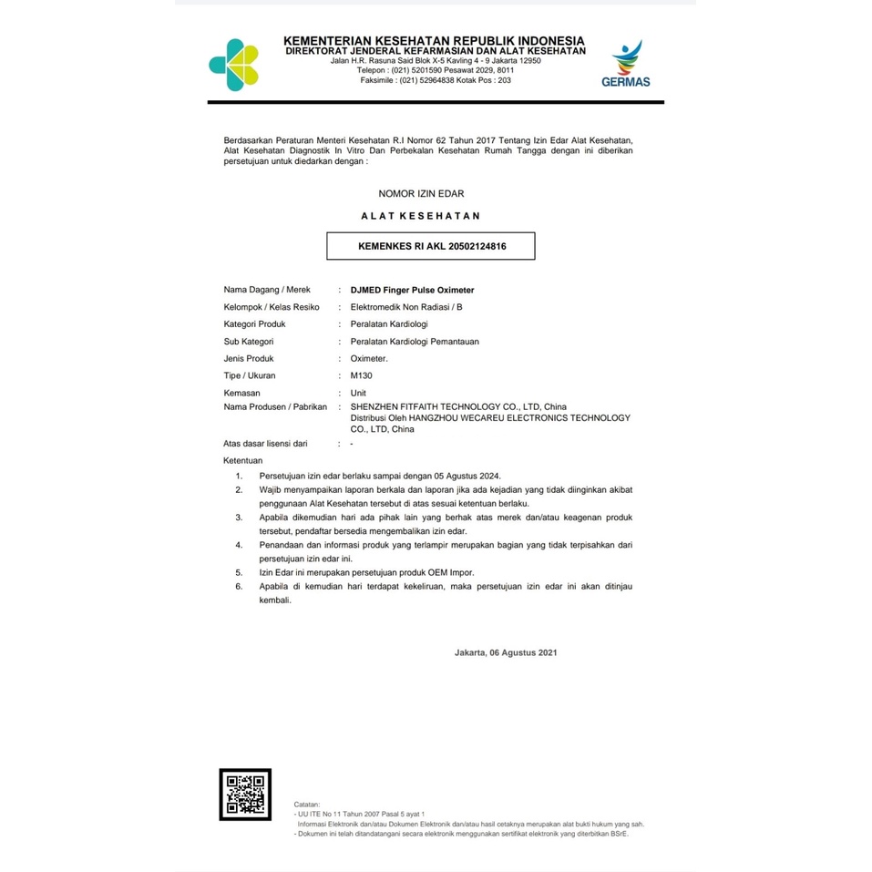 PULSE OXIMETER DJ MED Kemenkes AKL  ALAT UKUR KADAR OXYGEN DALAM DARAH