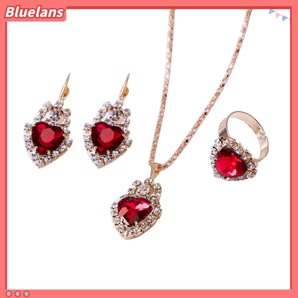 Kalung Liontin Berlian Imitasi Bentuk Hati Untuk Wanita