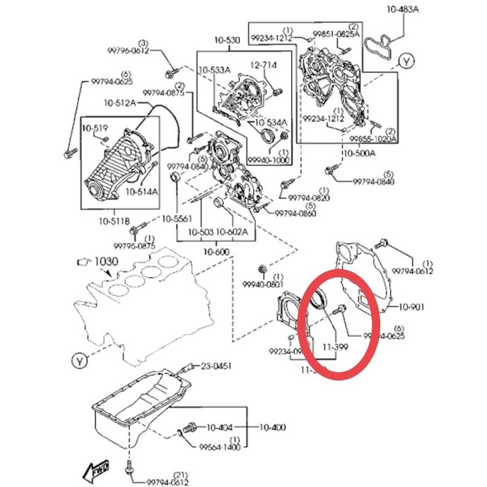 seal kruk as belakang/seal oil Crankshaft Ford Ranger Ford Everest Ori