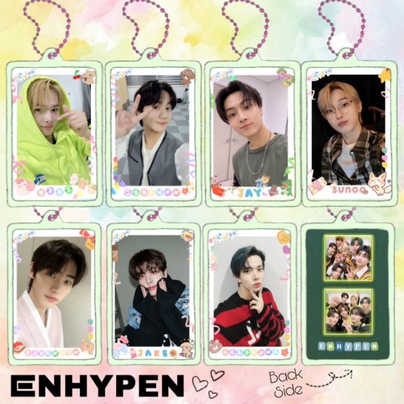 Enhypen Selca Acrylic Clear Keychain Gantungan Kunci Akrilik