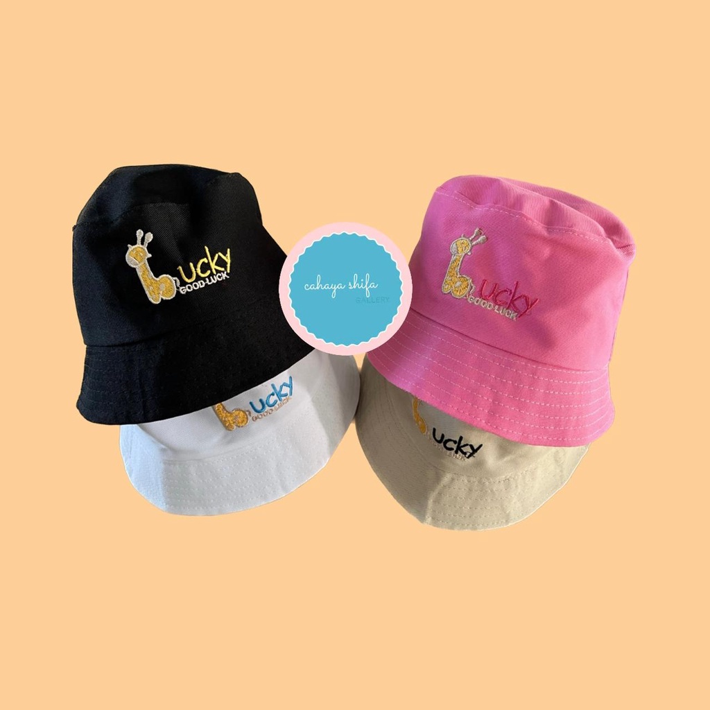 Topi Bucket Anak Bordir Good Lucky  / Bucket Anak Bordir Laki Laki dan Perempuan