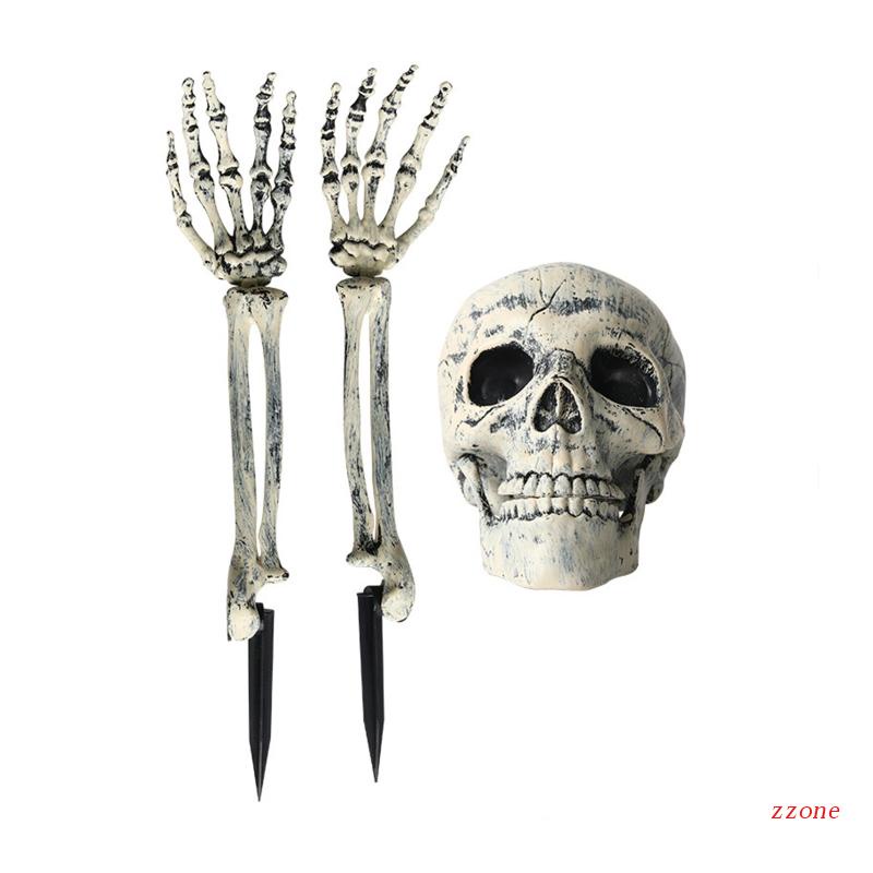 Zzz Set Ornamen Tangan Tengkorak Horror Realistis Untuk Dekorasi Halloween