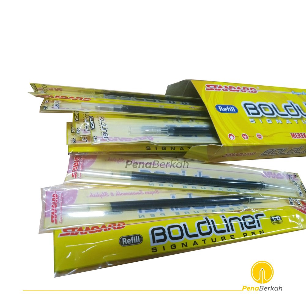 

[Pak - 12 Buah] Refill Standard Boldliner Pro Black / Blue Signature Pen 1.0