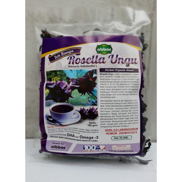

PAKET TEH BUNGA ROSELA UNGU 100GRAM + MADU HUTAN RIAU 250 GR TER AMPUH