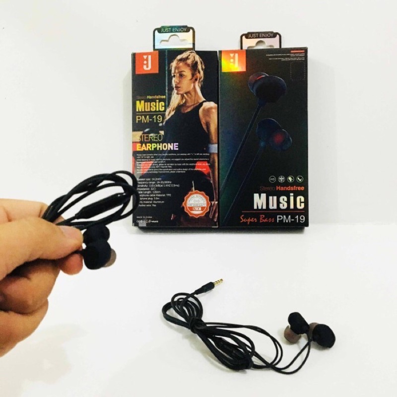 HEADSET PM19 JBL STEREO HANDSFREE EARPHONE HANDPHONE HP SUPER BASS