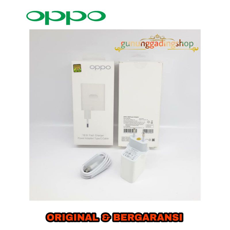 CHARGER CASAN OPPO FAST CHARGING OPPO A52, A53, A92 , RENO 4F, 18W ORIGINAL