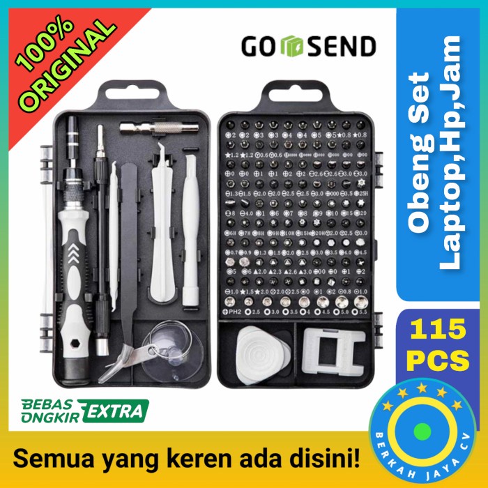 Obeng Hp Komplit Teknisi Komputer Laptop Hp Servis 115 in 1