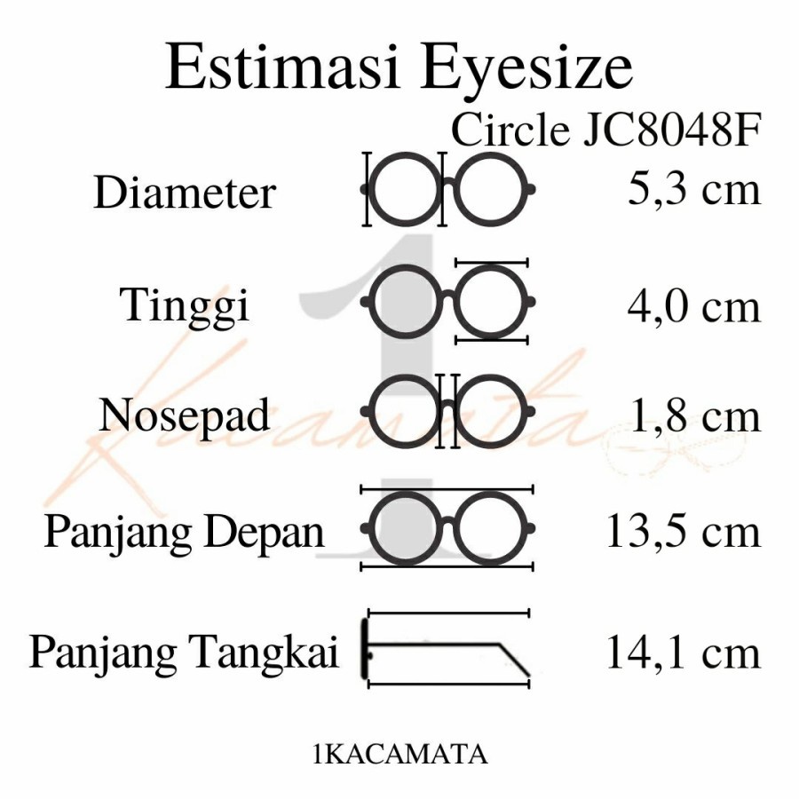 PAKET FRAME + LENSA KACAMATA HITS KEKINIAN JC8048F