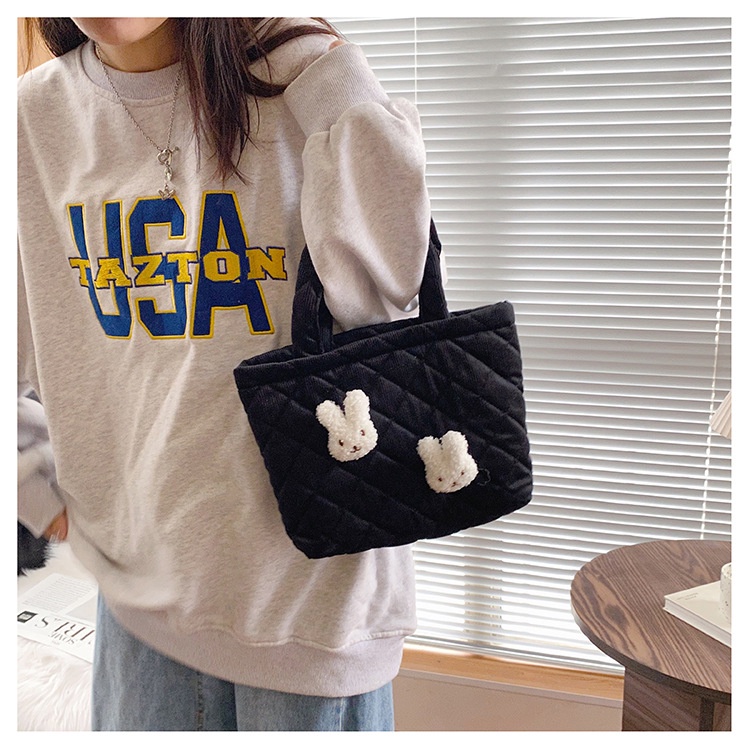 Drozenb PUFFY FOAM HANDBAG TOTE - TAS KOREA KEKINIAN BAHAN CANVAS IMPORT HANDBAG KOREA