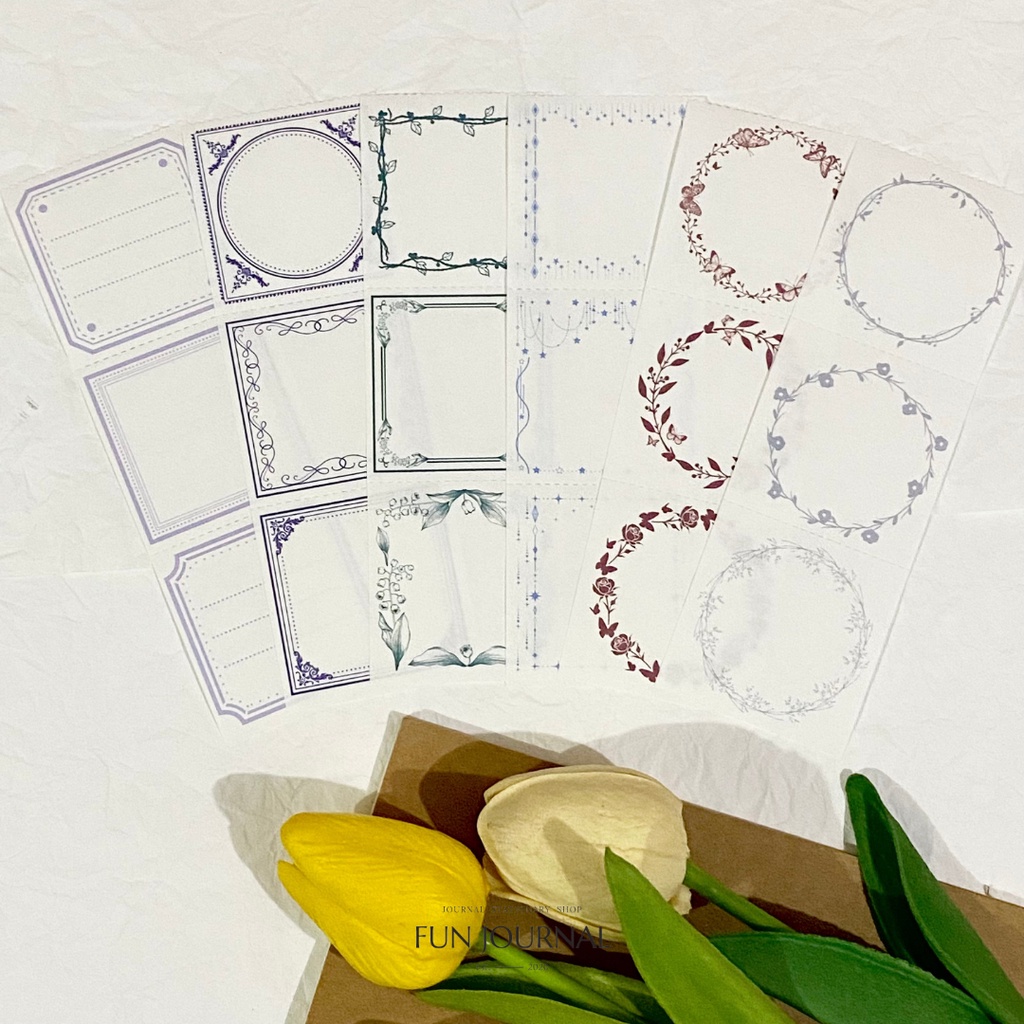 

LONG BORDER NOTEPAD PAPER PACK UNTUK JURNAL JOURNAL SCRAPBOOK DIY BUJO