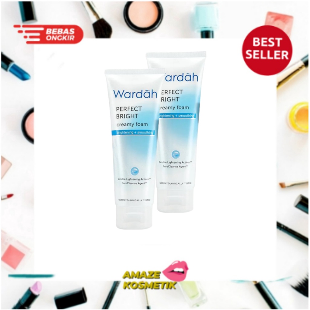 WARDAH PERFECT BRIGHT Creamy Foam Brightening + Smoothing 50ML -  Amaze_Kosmetik