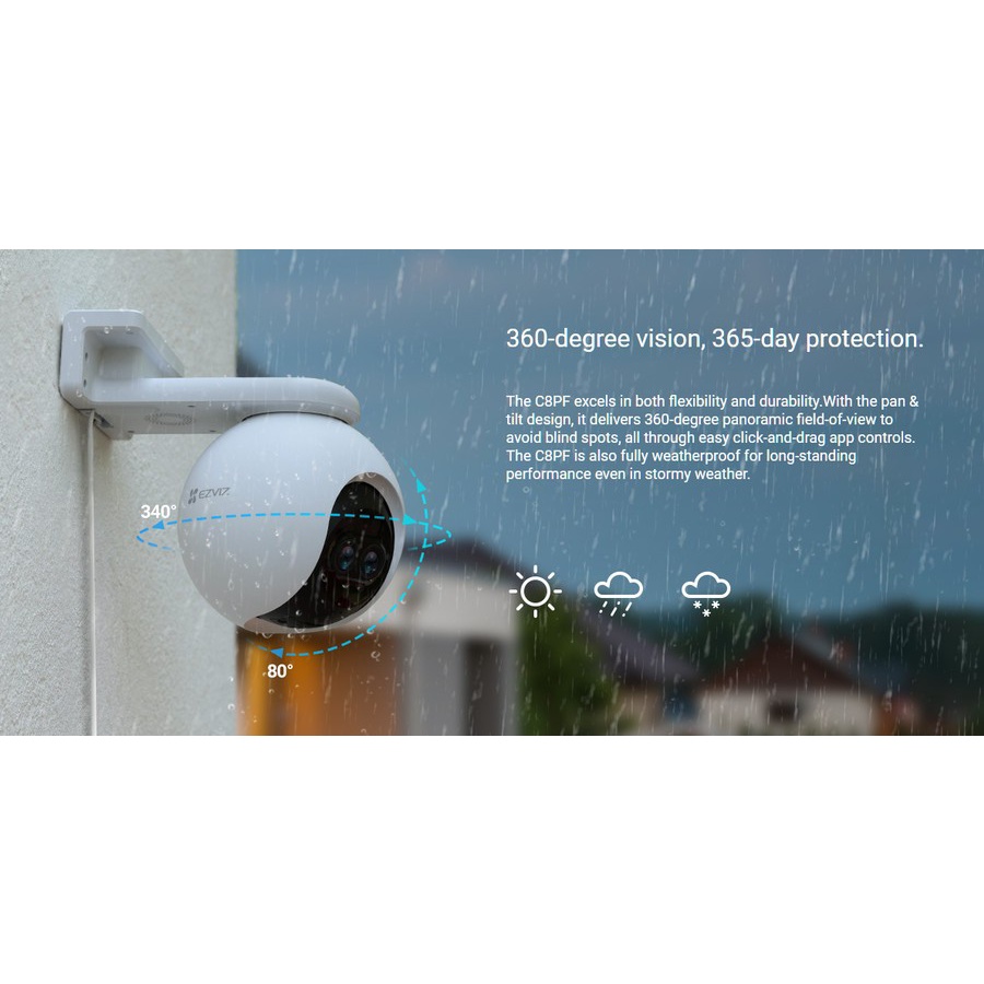 EZVIZ C8PF 1080P PTZ IP Cam Dual-Lens CCTV Outdoor - Garansi Resmi