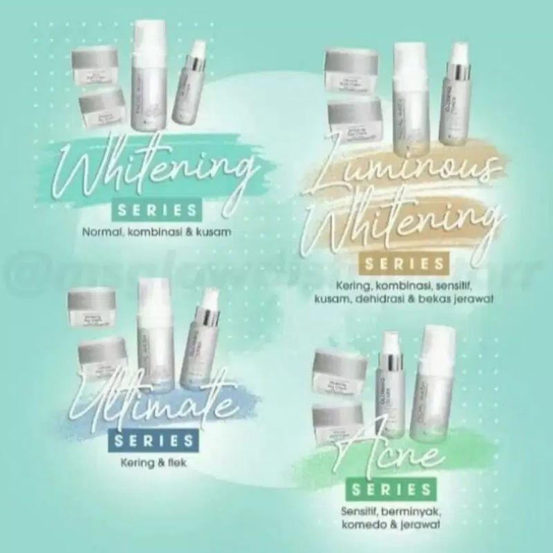 MS GLOW Paket Wajah Msglow Skincare Whitening Acne Luminous Ultimate Facial Wash Day Night Cream Ori