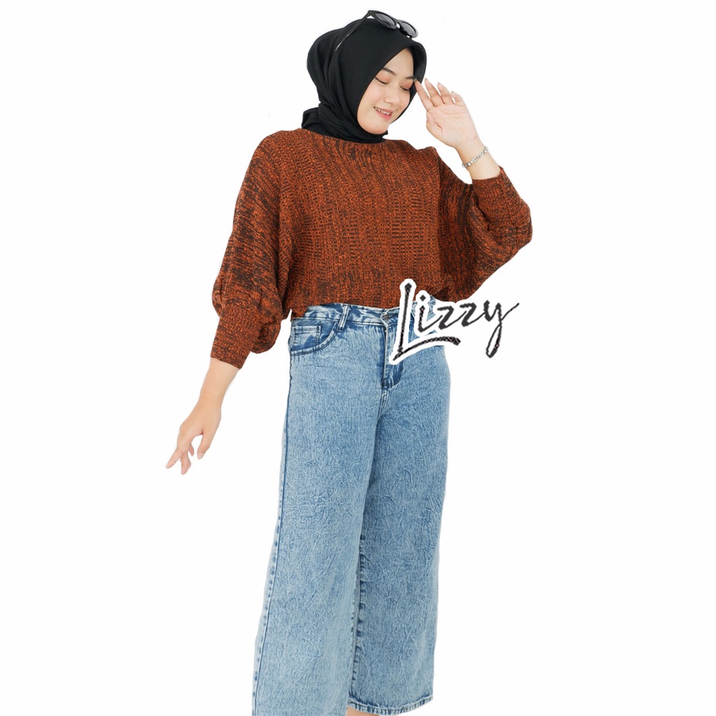 Lizzy - SWEATER BATWING TWIST PREMIUM