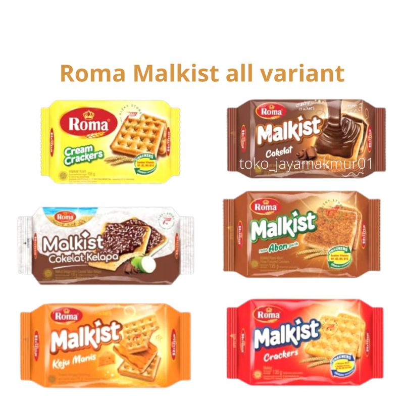 

Biskuit ROMA MALKIST All VariantCOKLAT Abon Kelapa Creacers