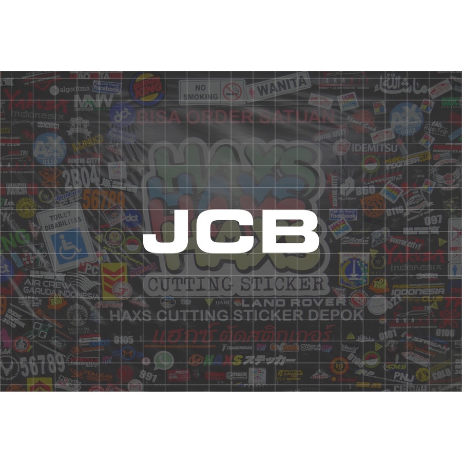 Cutting Sticker JCB Ukuran 8 Cm Untuk Motor Mobil