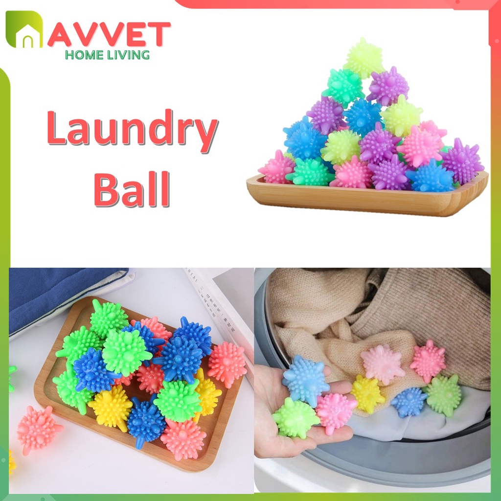 AVVET Bola Pembersih Pakaian Alat Pembersih Baju Pencuci Pakaian Anti Kusut Washing Laundry Ball Silicon