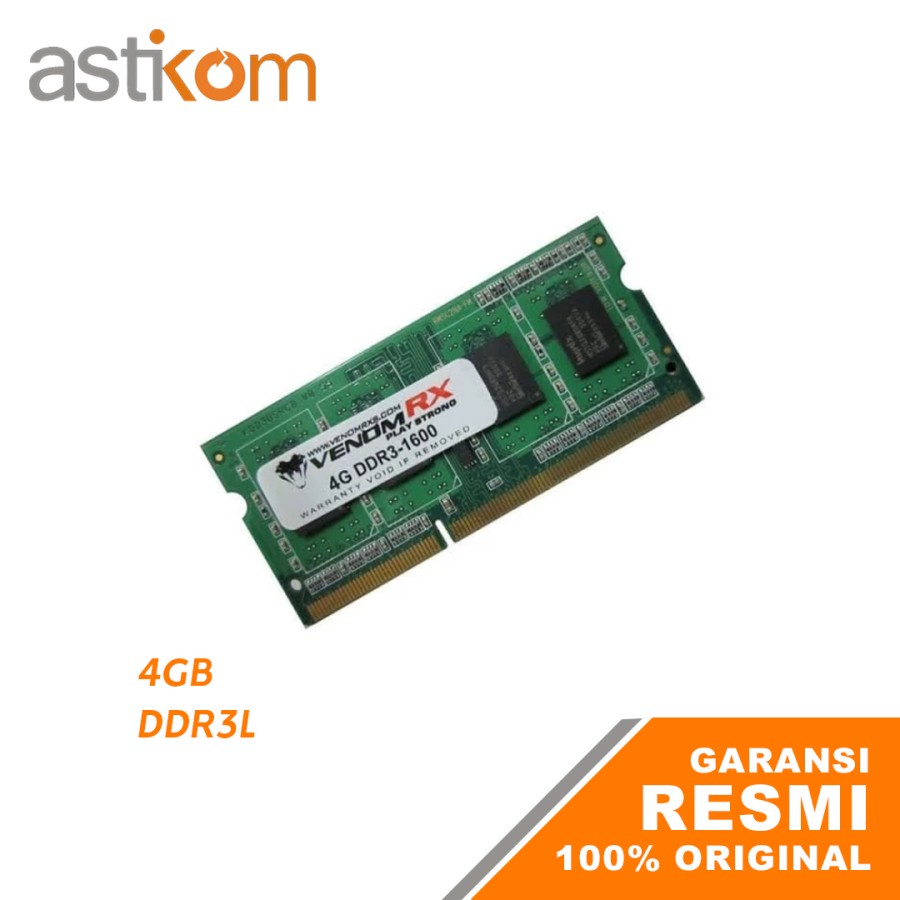 Memory RAM Sodimm VenomRX DDR3 4GB 1600Mhz For Notebook