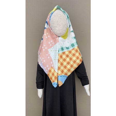 VOAL PRINTING ANAK INSTANT MOTIF LOVE FLOWER ABSTRACK / HIJAB INSTANT KARAKTER / KERUDUNG ANAK MOTIF LUCU