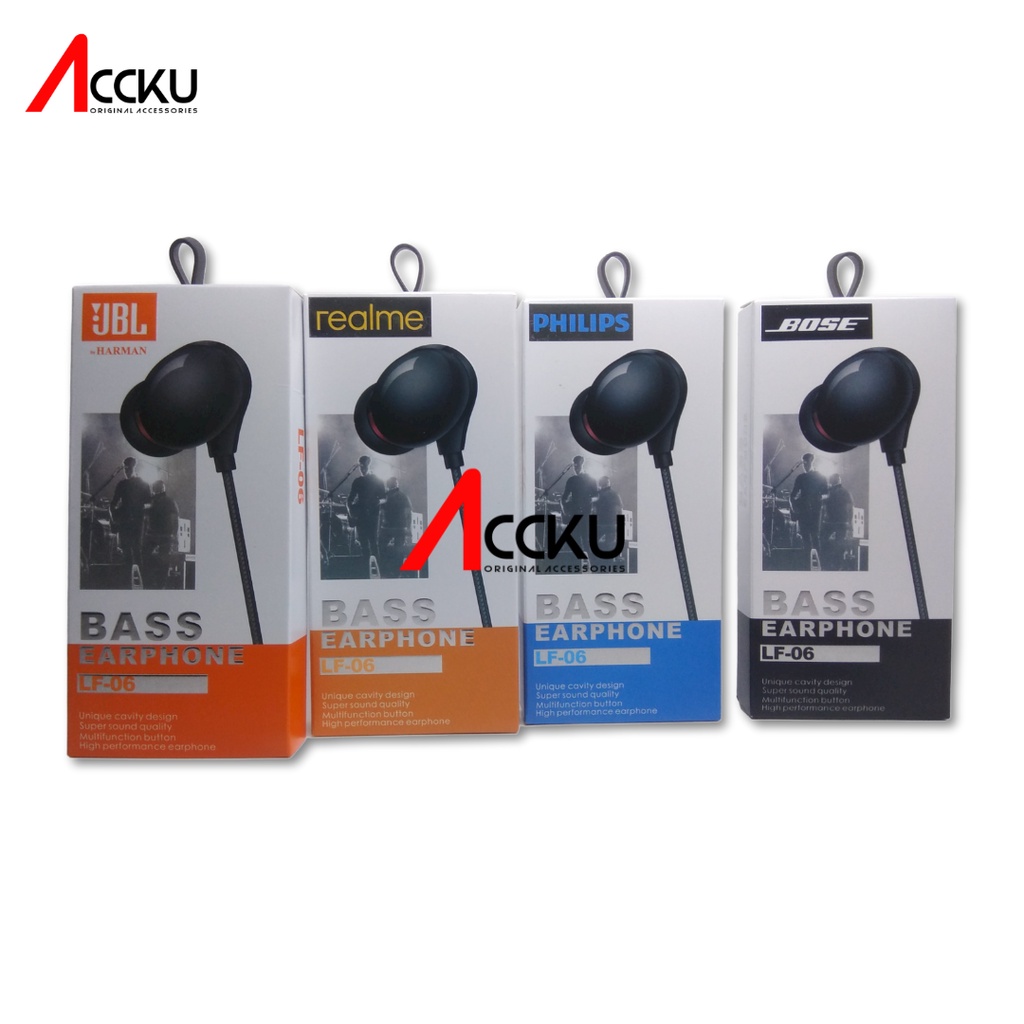 BT-LF06 Bass Eaprhone - Headphone - Headset Murah 3.5mm Universal Earphone Kabel Murah