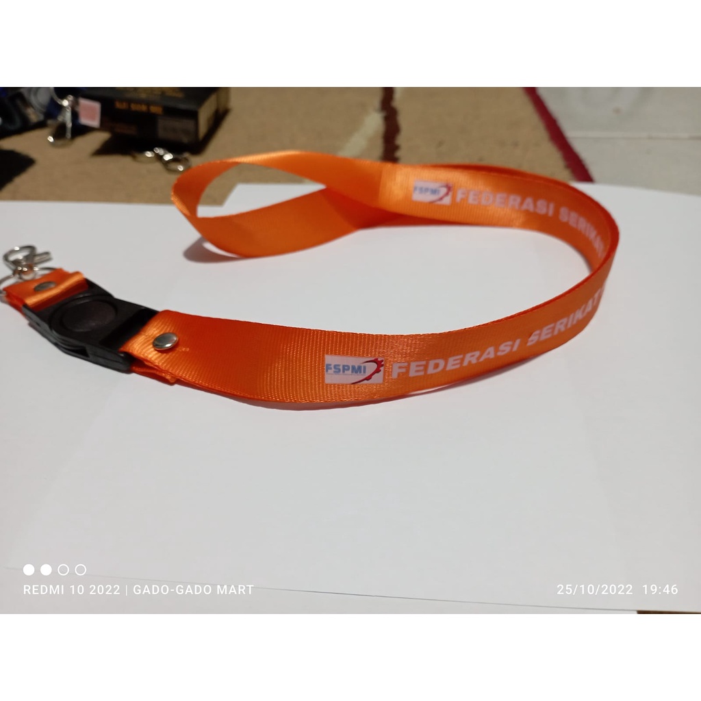 

Tali lanyard gantungan id card 2 cm stoper FSPMI
