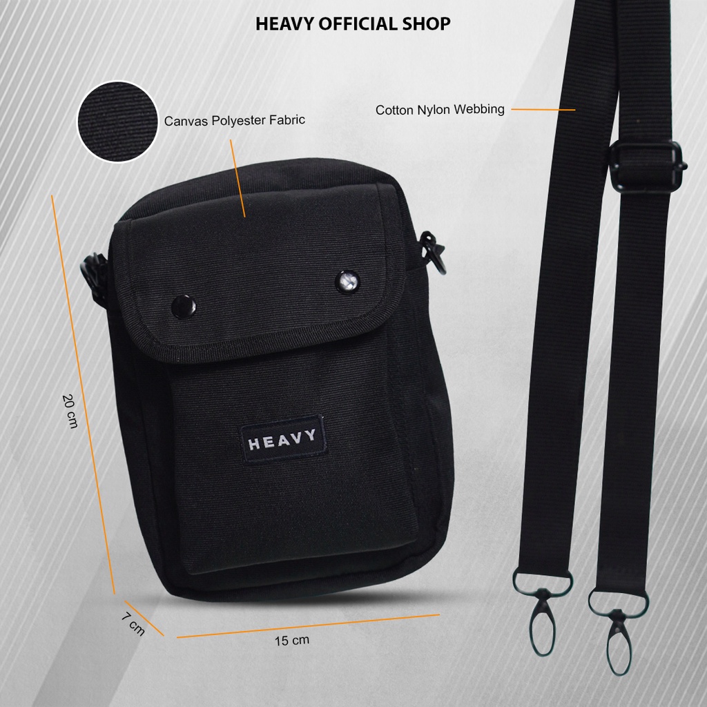 Heavy tas selempang pria siggler kanvas premium distro - Sling bag heavy original