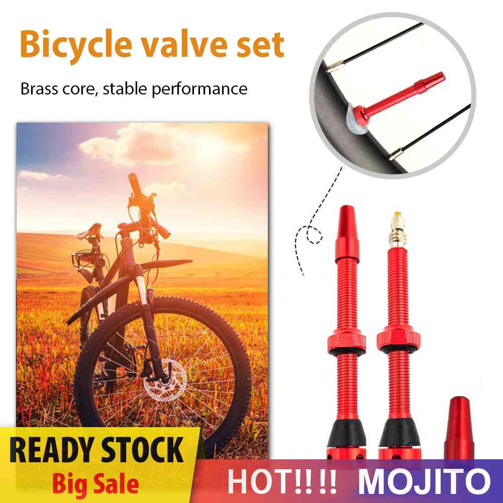 2pcs Katup Ban Tubeless CNC Anodized Untuk Sepeda
