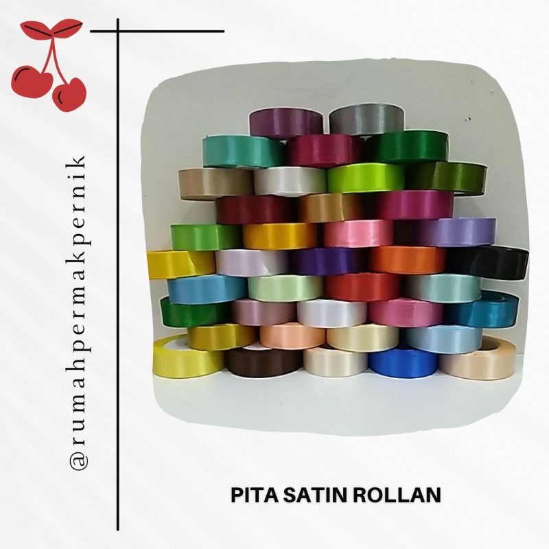 

Pita Satin ukuran 3/4" atau 2 cm