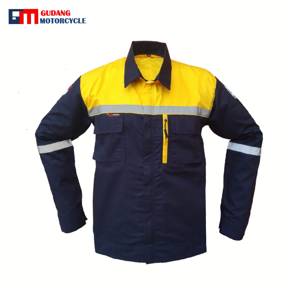 Baju Safety Proyek Semi Jaket Kuning